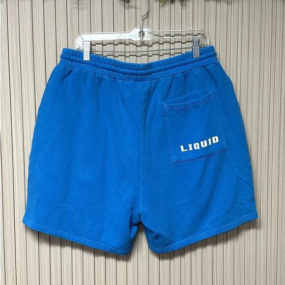 LIQUID X MARVEL Retro Captain America Shorts Blue Pigment Dye Boys 2XL - Picture 2 of 9